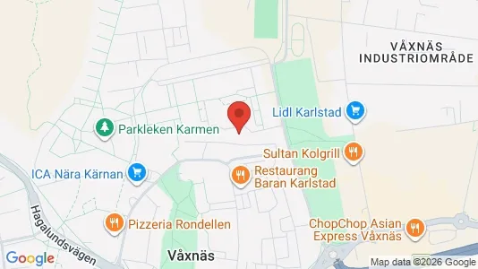 Lägenheter att hyra i Karlstad - kort over placeringen