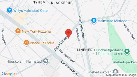 Lägenheter att hyra i Halmstad - kort over placeringen