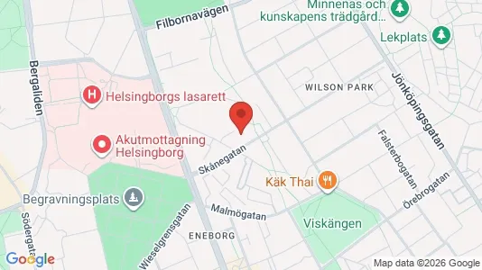 Lägenheter att hyra i Helsingborg - kort over placeringen