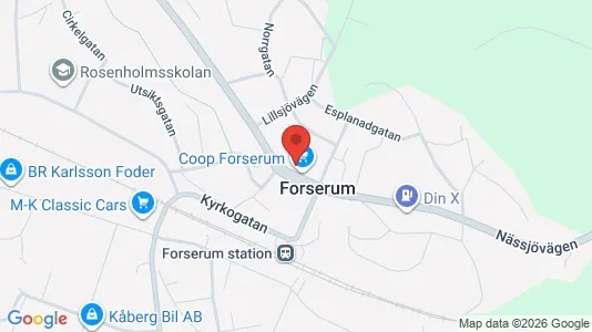 Lägenheter att hyra i Nässjö - kort over placeringen