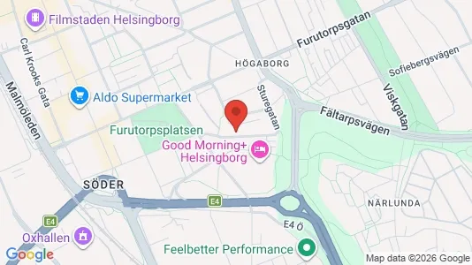 Lägenheter att hyra i Helsingborg - kort over placeringen