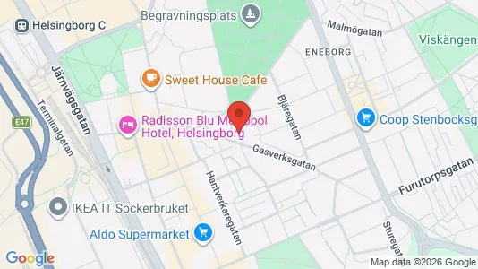 Lägenheter att hyra i Helsingborg - kort over placeringen