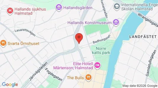 Lägenheter att hyra i Halmstad - kort over placeringen