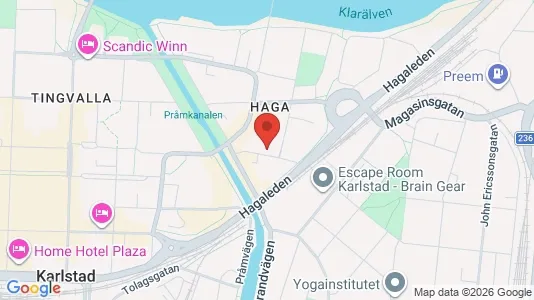 Lägenheter att hyra i Karlstad - kort over placeringen