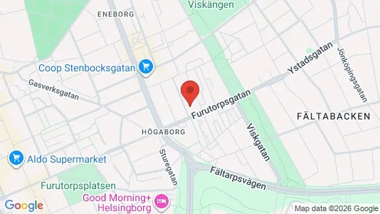 Lägenheter att hyra i Helsingborg - kort over placeringen