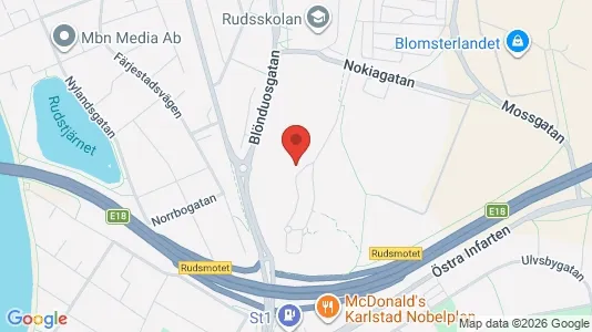 Lägenheter att hyra i Karlstad - kort over placeringen