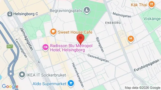 Lägenheter att hyra i Helsingborg - kort over placeringen