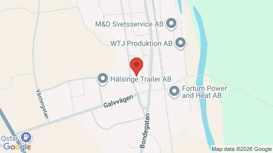 Lägenheter att hyra i Bollnäs - kort over placeringen