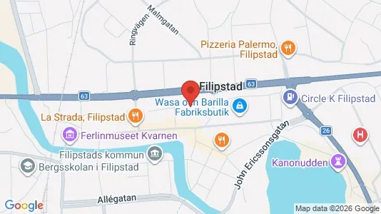 Lägenheter att hyra i Filipstad - kort over placeringen