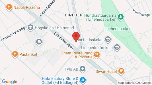 Lägenheter att hyra i Halmstad - kort over placeringen