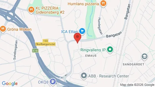 Lägenheter att hyra i Västerås - kort over placeringen