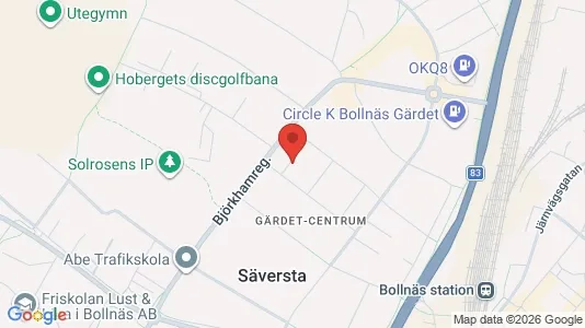 Lägenheter att hyra i Bollnäs - kort over placeringen