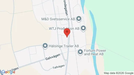 Lägenheter att hyra i Bollnäs - kort over placeringen