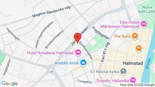 Lägenheter att hyra i Halmstad - kort over placeringen