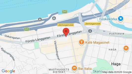 Lägenheter att hyra i Göteborg Centrum - kort over placeringen