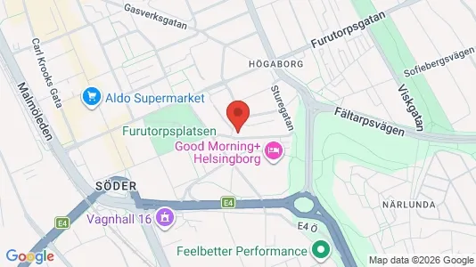 Lägenheter att hyra i Helsingborg - kort over placeringen