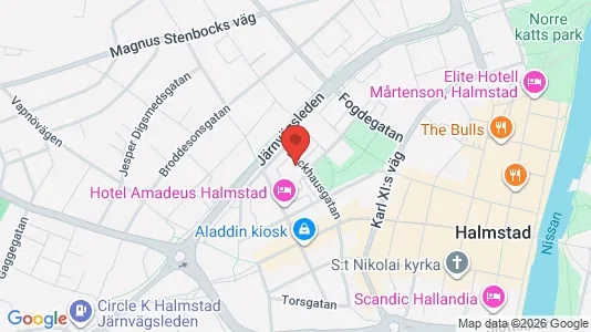 Lägenheter att hyra i Halmstad - kort over placeringen