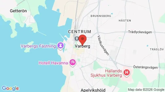 Lägenheter att hyra i Varberg - kort over placeringen