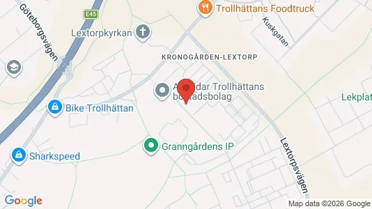 Lägenheter att hyra i Trollhättan - kort over placeringen