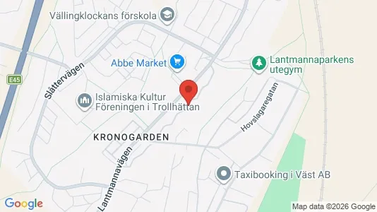 Lägenheter att hyra i Trollhättan - kort over placeringen