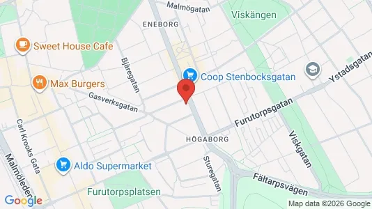 Lägenheter att hyra i Helsingborg - kort over placeringen