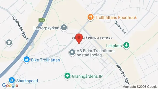 Lägenheter att hyra i Trollhättan - kort over placeringen