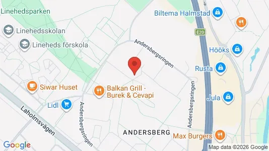 Lägenheter att hyra i Halmstad - kort over placeringen