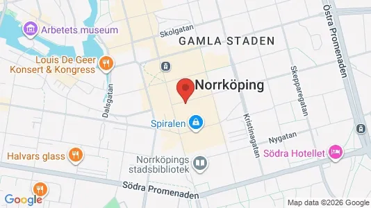 Lägenheter att hyra i Norrköping - kort over placeringen