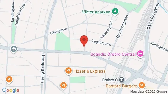 Lägenheter att hyra i Örebro - kort over placeringen