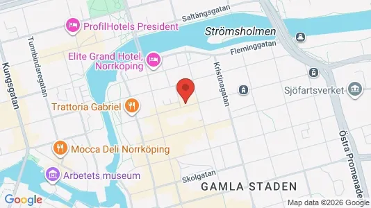 Lägenheter att hyra i Norrköping - kort over placeringen