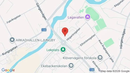 Lägenheter att hyra i Ljungby - kort over placeringen