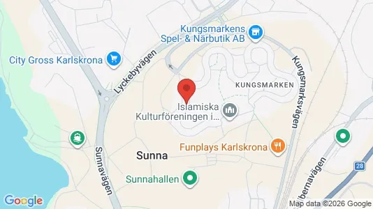 Lägenheter att hyra i Karlskrona - kort over placeringen