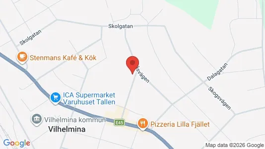 Lägenheter att hyra i Vilhelmina - kort over placeringen