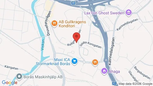 Lägenheter att hyra i Borås - kort over placeringen