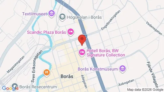 Lägenheter att hyra i Borås - kort over placeringen