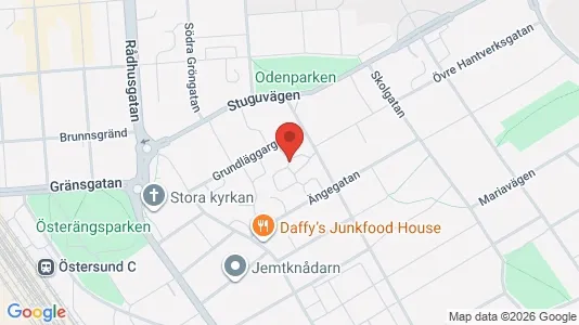 Lägenheter att hyra i Östersund - kort over placeringen