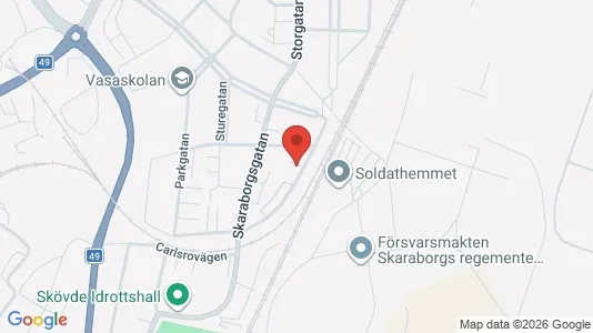 Lägenheter att hyra i Skövde - kort over placeringen