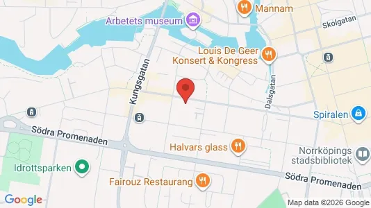 Lägenheter att hyra i Norrköping - kort over placeringen