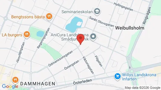 Lägenheter att hyra i Landskrona - kort over placeringen
