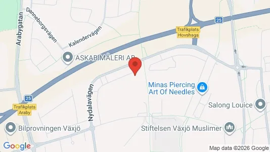 Lägenheter att hyra i Växjö - kort over placeringen