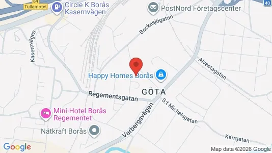 Lägenheter att hyra i Borås - kort over placeringen