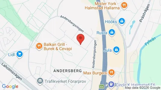 Lägenheter att hyra i Halmstad - kort over placeringen