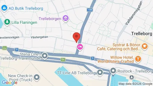 Lägenheter att hyra i Trelleborg - kort over placeringen