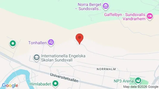 Lägenheter att hyra i Sundsvall - kort over placeringen