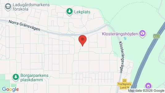 Lägenheter att hyra i Lund - kort over placeringen