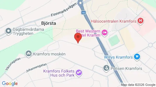 Lägenheter att hyra i Kramfors - kort over placeringen