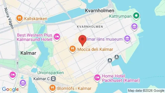 Lägenheter att hyra i Kalmar - kort over placeringen