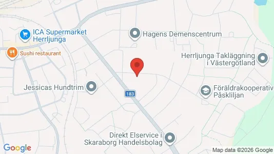 Lägenheter att hyra i Herrljunga - kort over placeringen
