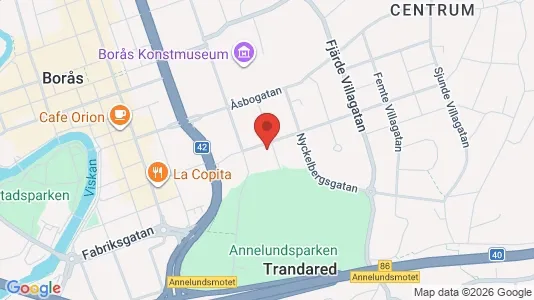 Lägenheter att hyra i Borås - kort over placeringen