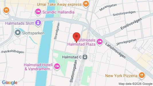 Lägenheter att hyra i Halmstad - kort over placeringen
